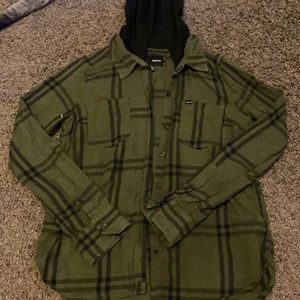Hurley flannel w. hood